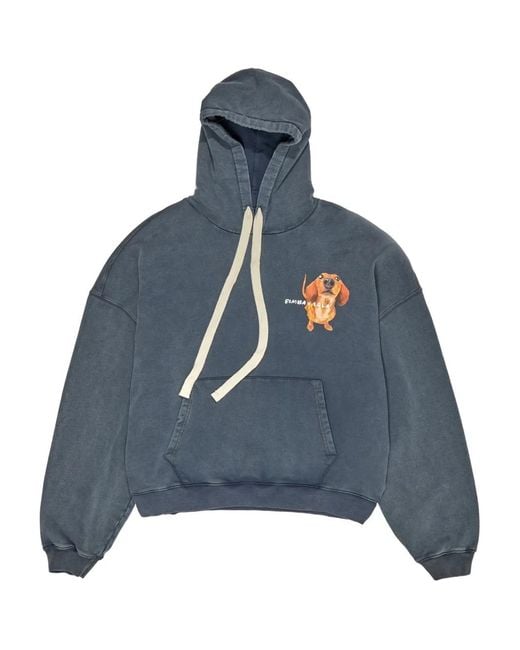 Bimba Y Lola Blue Graphic-Print Hoodie