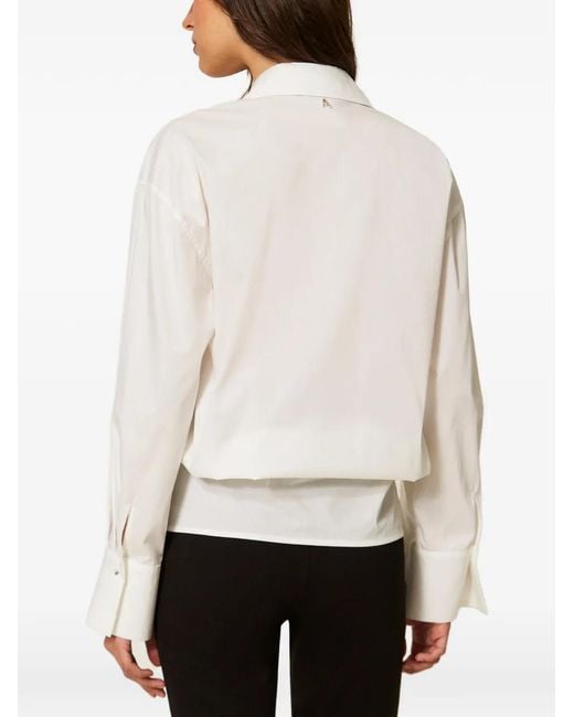 Twinset White Long-Sleeves Shirt