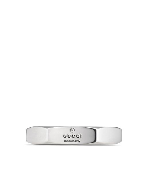 Gucci White Sterling silver Trademark ring