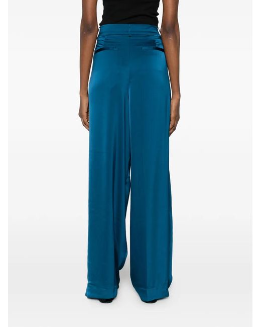 Michael Kors Blue Pleated Trousers