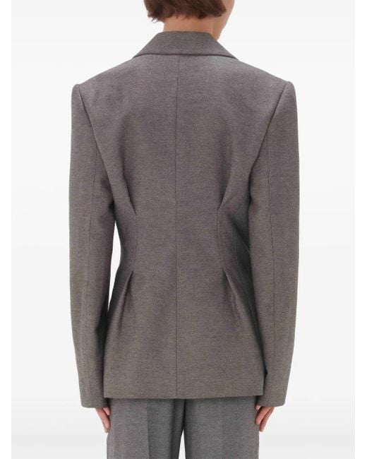 J.W. Anderson Gray Double-Breasted Hourglass Blazer