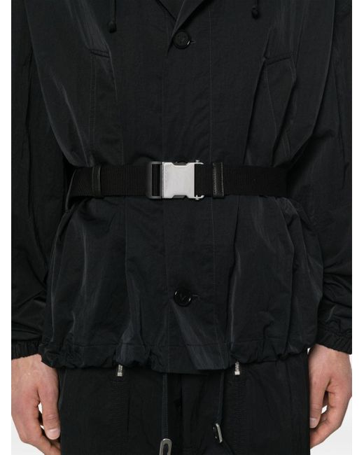 Chaqueta con capucha y botones Bottega Veneta de hombre de color Black
