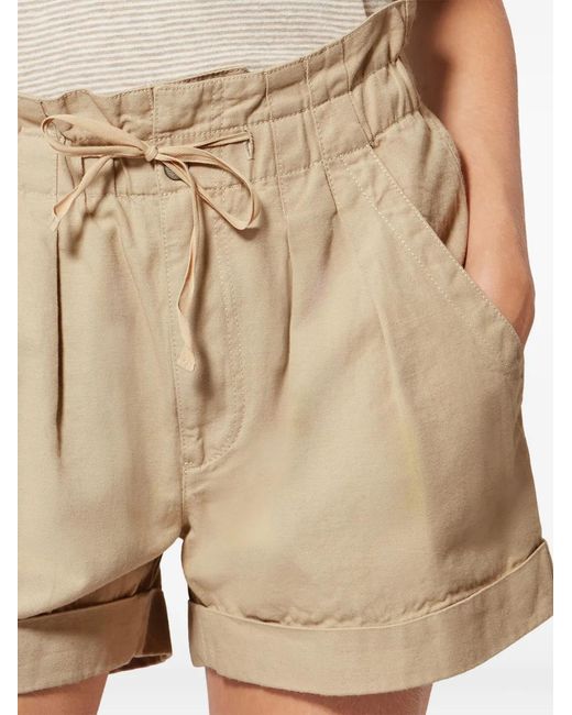 Isabel Marant Natural Cotton Linen Blend Shorts