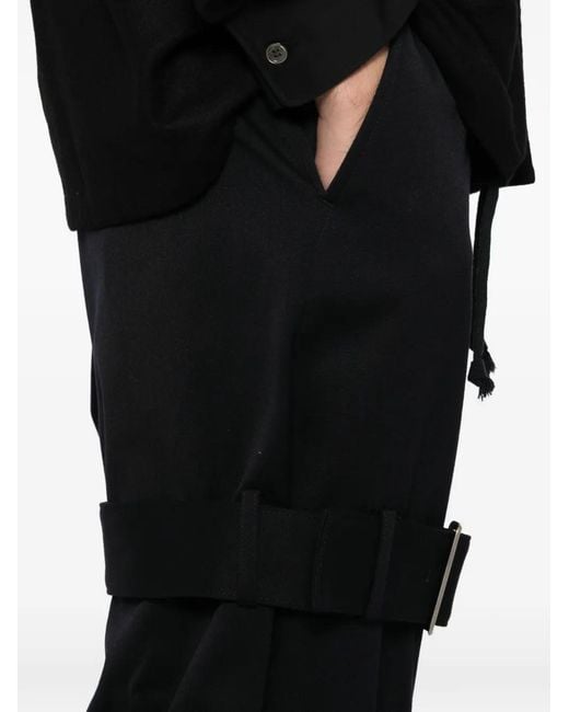 Comme des Garçons Black Buckle Strap Shorts for men