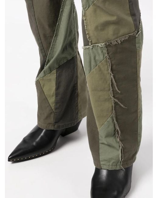 John Elliott Jeans Met Patchwork in het Green