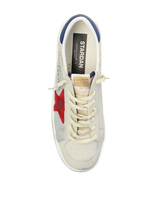Sneakers Stardan in pelle di Golden Goose Deluxe Brand in White da Uomo