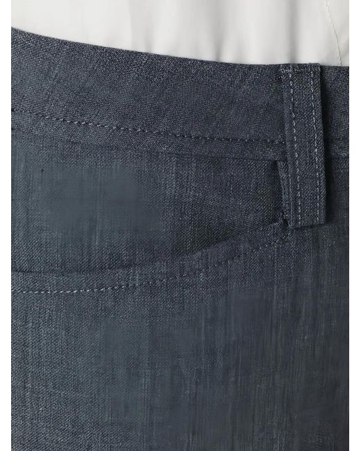 Thelatest Blue Button-Fastening Trousers