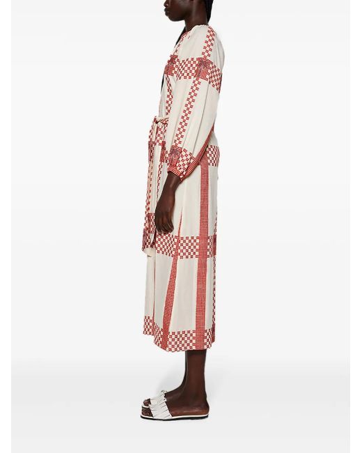 Johanna Ortiz Maxi-Jurk Met Geometrische Print in het Pink