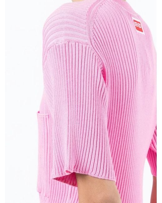 KENZO Pink Oberteil Mit Logo-Patch