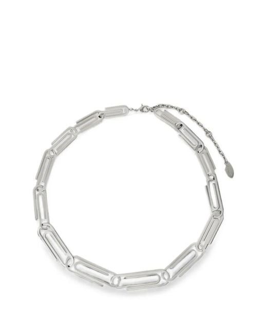 Off-White c/o Virgil Abloh Metallic Paperclip-Link Chain Necklace for men
