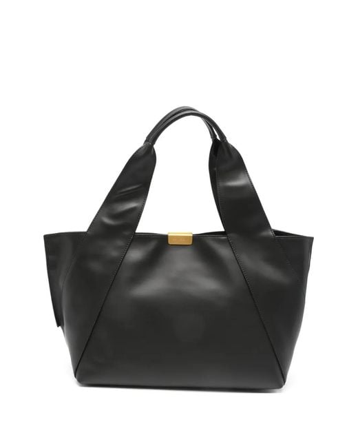 Gianni Chiarini Black Sac Cabas Vivi À Logo Gravé