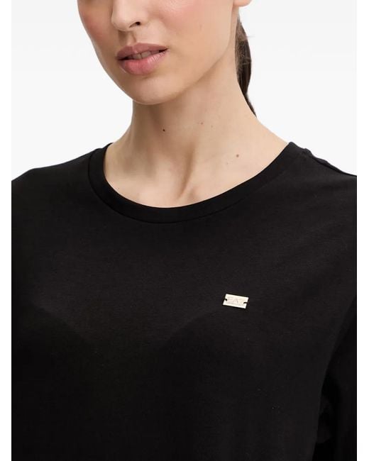 EA7 Black Logo-Plaque T-Shirt