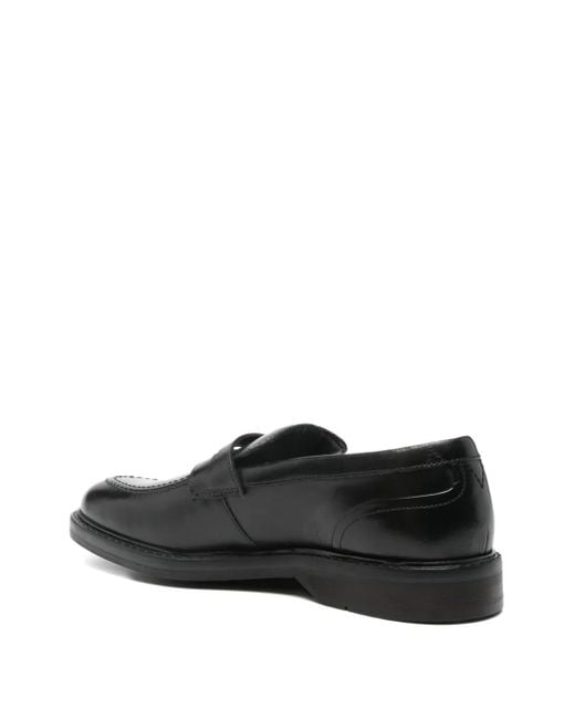 Clarks Black Aldwin Penny-Strap Loafers for men