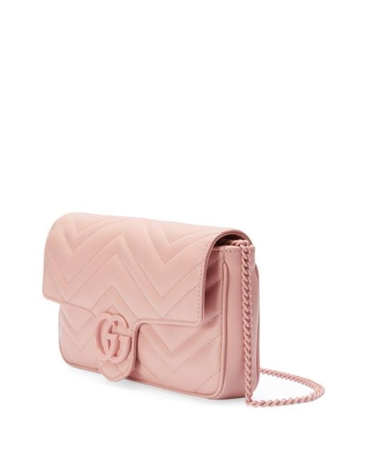 Gucci Mini GG Marmont Shoulder Bag in Pink Lyst UK
