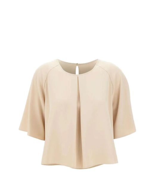 Blouse À Détails Plissés Kaos en coloris Natural