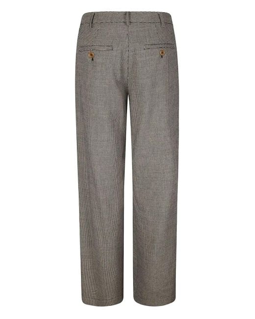 Jejia Gray Katherine Houndstooth Pleated Trousers