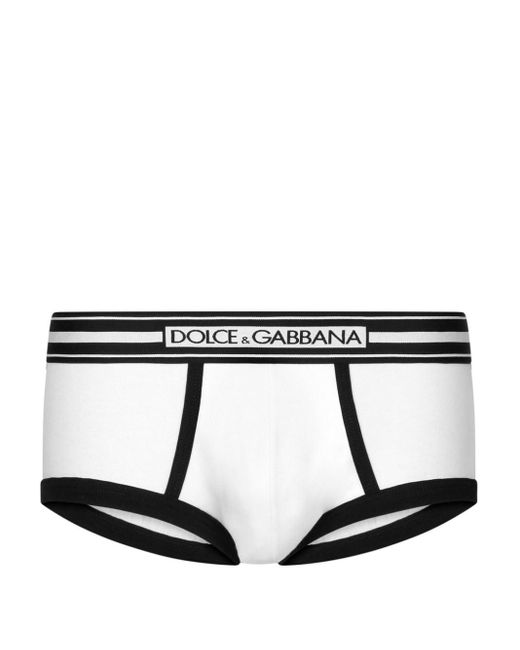 Boxer con banda logo di Dolce & Gabbana in Black da Uomo