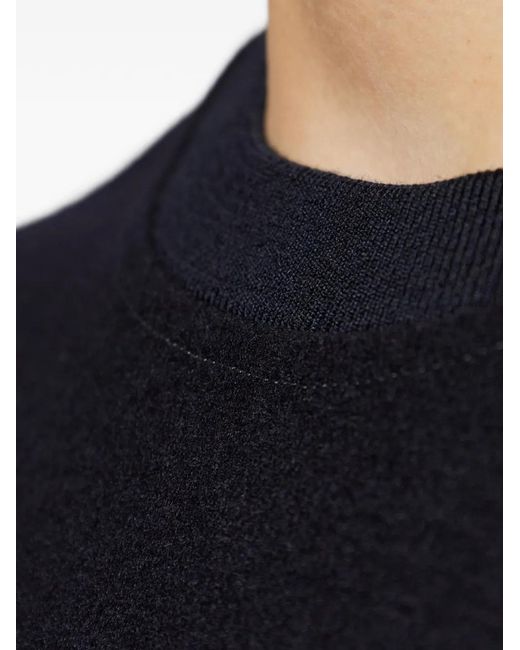 Jil Sander Blue Crew-Neck Long-Sleeve Sweater for men
