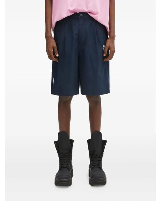 Bermudas con logo bordado Aape By A Bathing Ape de hombre de color Blue