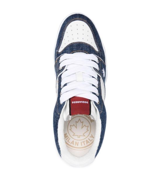 Sneaker blu/bianca con stampa foglia d'acero di DSquared² in Blue da Uomo