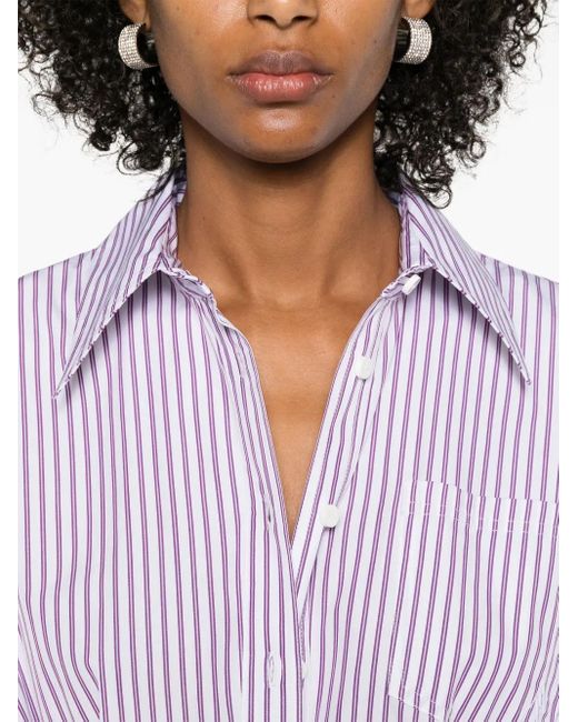 Robe-Chemise À Rayures The Attico en coloris Purple