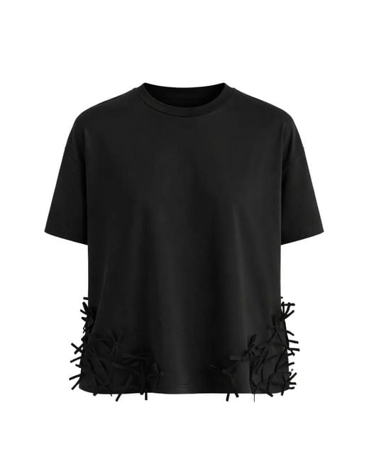 MEIMEIJ Black T-Shirt À Franges