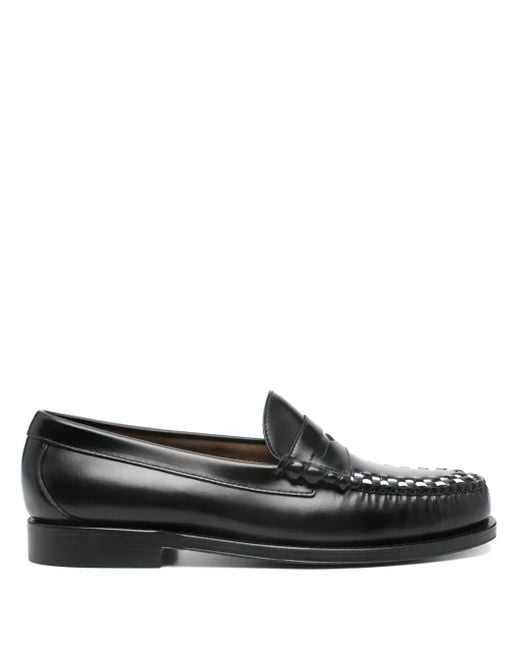 G.H.BASS Black Weejuns Larson Weave Loafers for men
