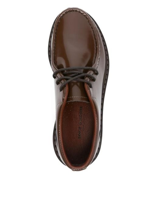 Sofie D'Hoore Brown Leather Derby Shoes