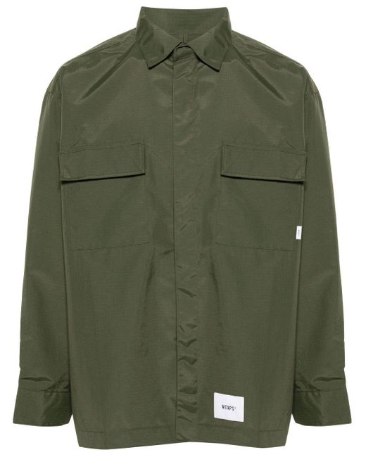 (w)taps Green 08 Button-up Shirt for men