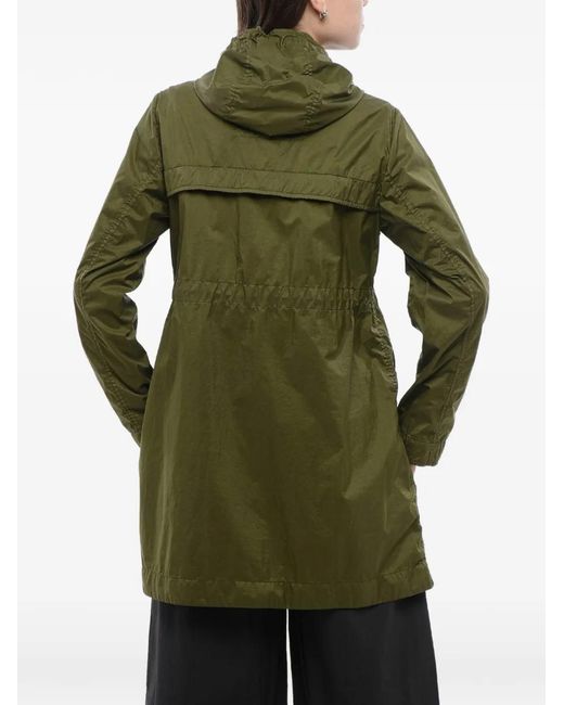Woolrich Green Hooded Drawstring-Waist Jacket