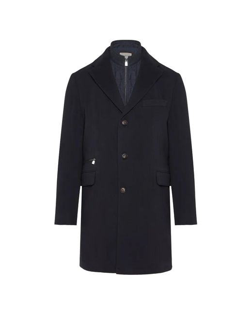 Corneliani Blue Layered Coat for men