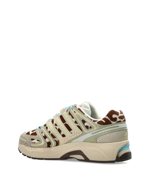 Adidas White Adistar Control 5 Giraffe-Print Sneakers