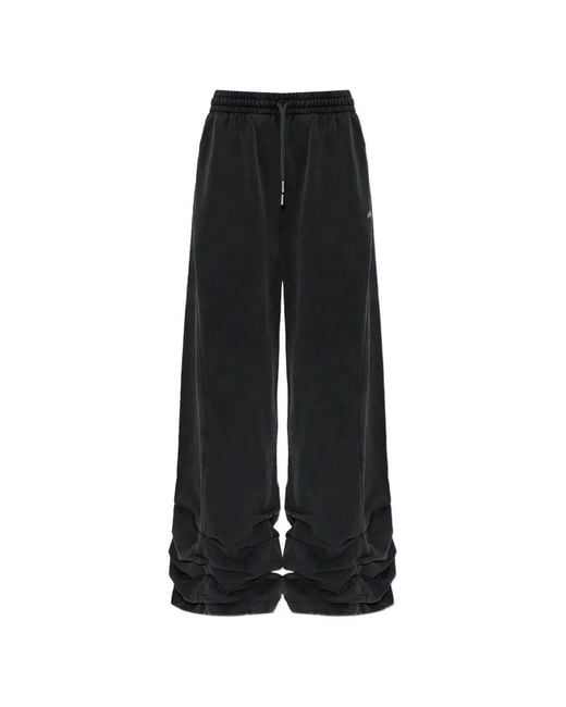 AVAVAV Black Smock Detailed Track Pants