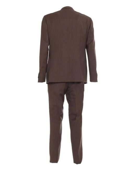 Luigi Bianchi Brown Single-Breasted Suit for men