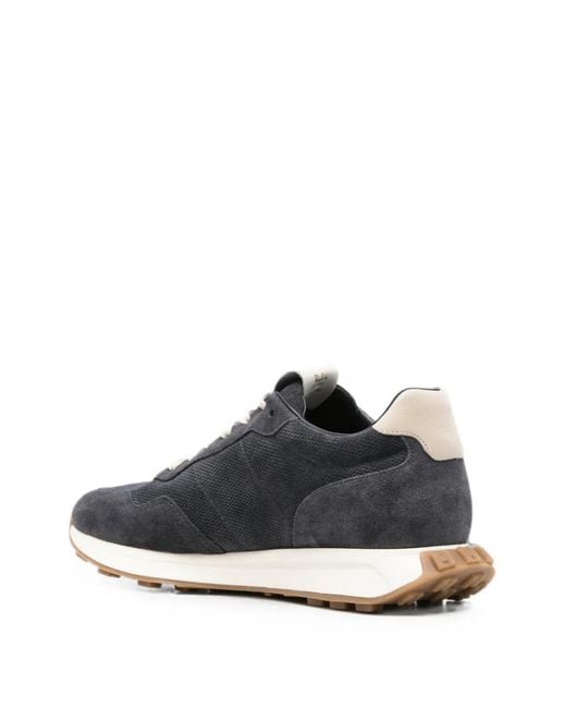 Hogan White Logo-Patch Panelled Sneakers for men
