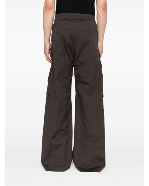 Rick Owens Brown Drawstring Cargo Trousers for men