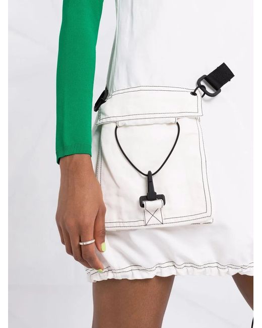Stella McCartney White Sleeveless Belted Dress