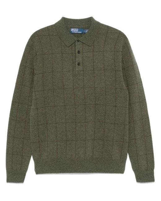 Polo Ralph Lauren Green Check-Pattern Sweater for men