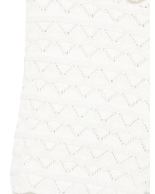 DKNY White Drawstring Shorts