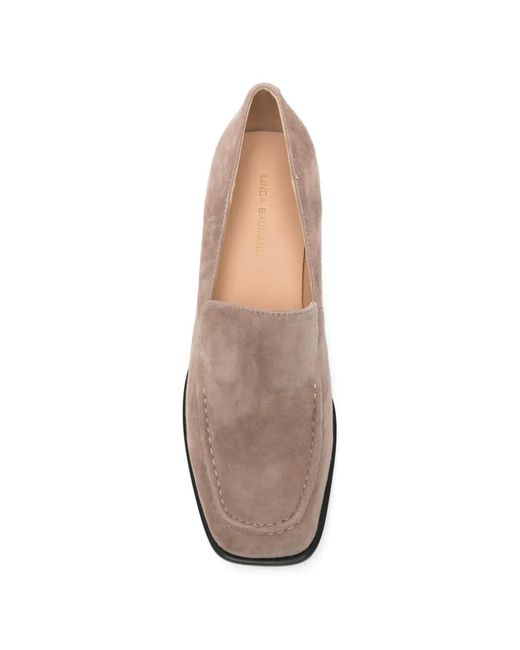 Linda Baumann Natural Square-Toe Loafers