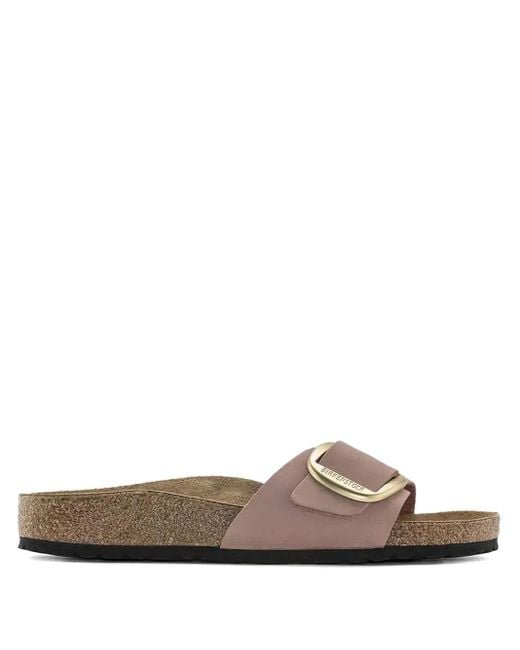 Birkenstock Madrid Buckle-detail Slide Sandals Brown