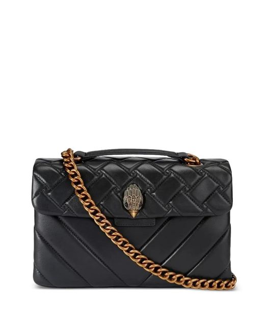 Kurt Geiger Black Kensington Quilted Crossbody Bag