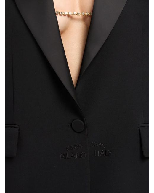 Gcds Black V-Neck Blazer