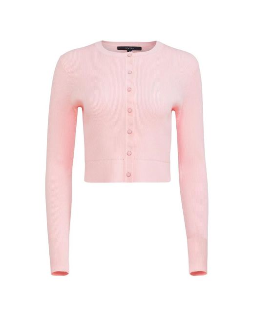 Toccin Pink Zoe Slim-Fit Cropped Cardigan