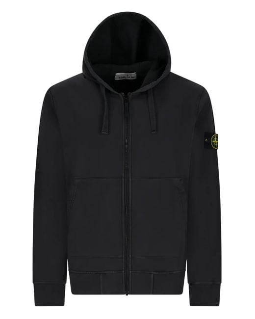 Hoodie Zippé Stone Island pour homme en coloris Black