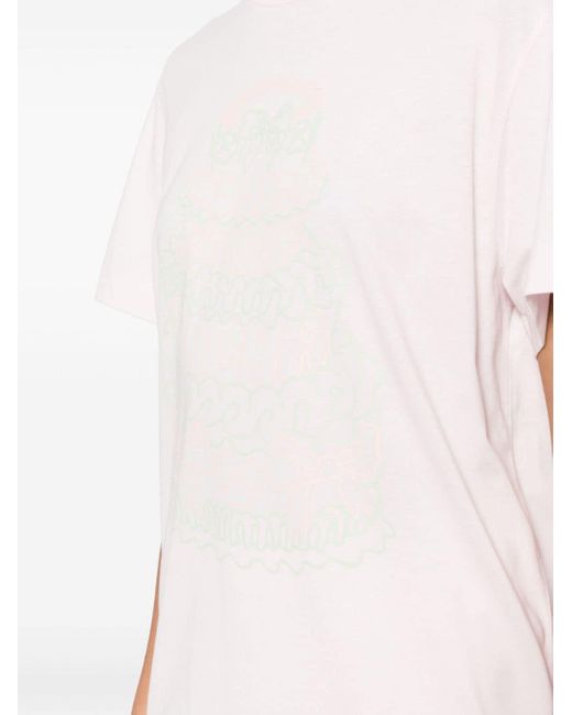 Simone Rocha Katoenen T-shirt Met Logoprint in het Pink