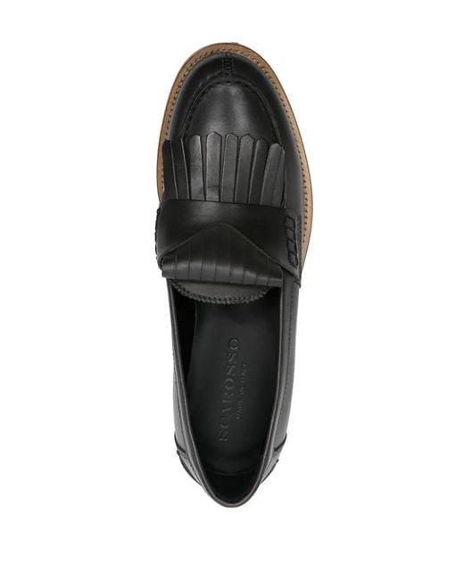 Scarosso Black Bridget Leather Loafers