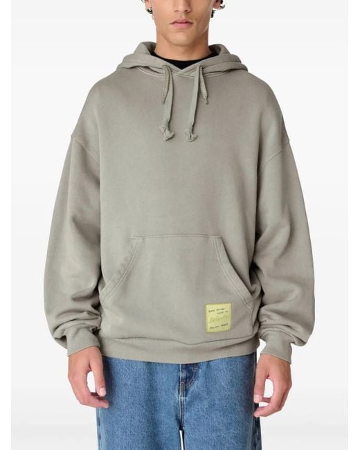 Axel Arigato Gray Logo-Patch Hoodie for men