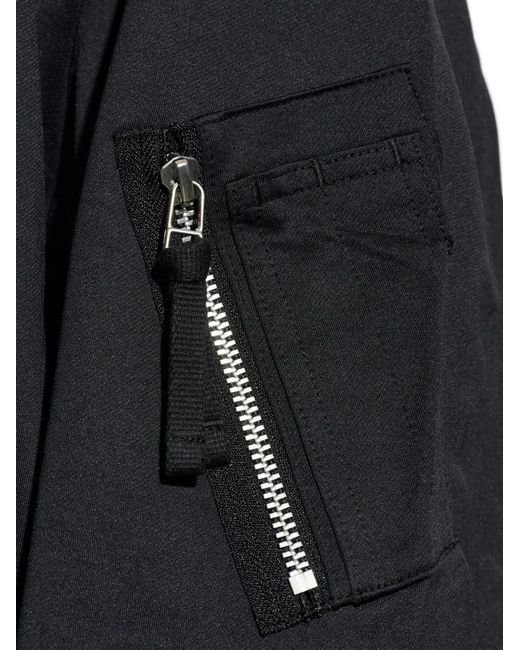 Comme des Garçons Blue Zip-Pocket V-Neck Sweater for men