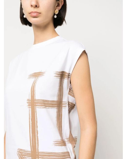 Herno Top Met Logoprint in het White